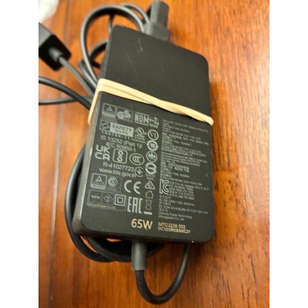 Microsoft Surface 65W Power Supply AC Adapter Model 1706 with USB Port Black
